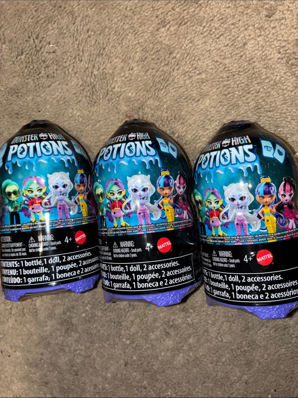 monster high Potions Surprise Dolls - Teal, Purple, Pink Accents